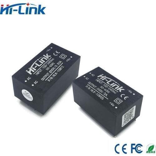Free shipping 5pcs/lot AC-DC 90-245V HLK-10M12 12V10W intelligent household step down compact switching power supply converter