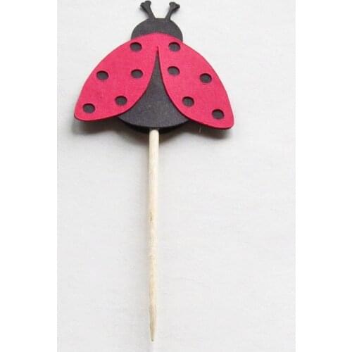 Ladybug Cupcake Toppers baby shower wedding party food picks toothpicks decor