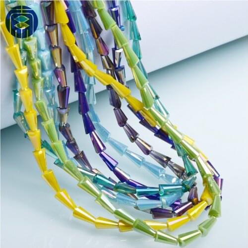 JuleeCrystal High quality 4*8mm Tower Shape Beads Wholesale Austrian Crystal Beads Conical Loose Bead