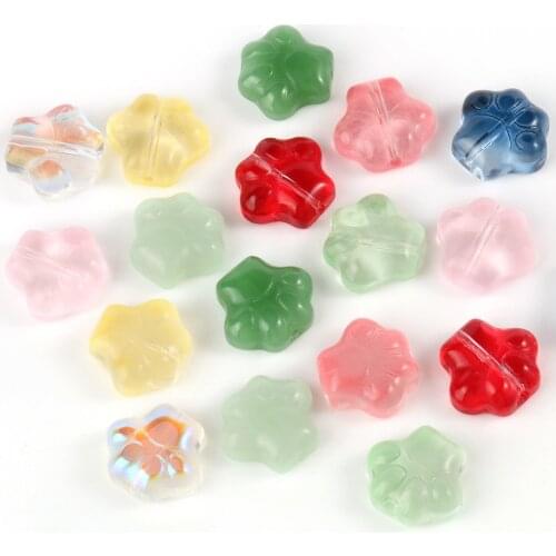 Cat Paw Shape Lampwork Czech Glass Loose Spacer Beads for Beadwork Jewelry Making Handmade Diy Bracelet Necklace 11*12mm 20pcs
