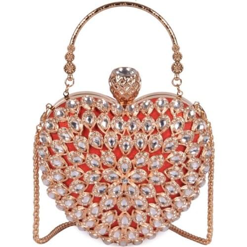 Ladies Cute Heart Shaped Purse Womens Trendy Casual Banquet Portable Messenger Evening Bag Wedding Clutches Bridal Clutches Har