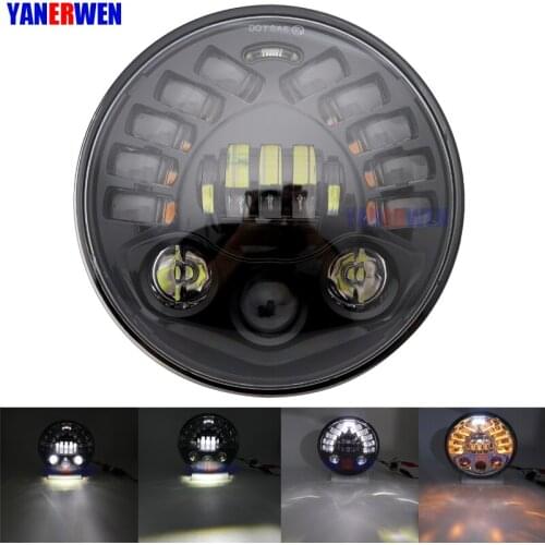 7 inch 70w Hi/Low DRL LED Headlight 7" Motorcycle Led Headlight For KAWASAKI Honda Yamaha Chopper Cafe Racer Bobbe