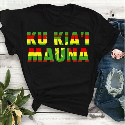 Hawaiian We Are Mauna Kea Ku Kiai Mauna T-Shirt Power Of Love We Are Mauna Kea For Youth Middle-age Old Age