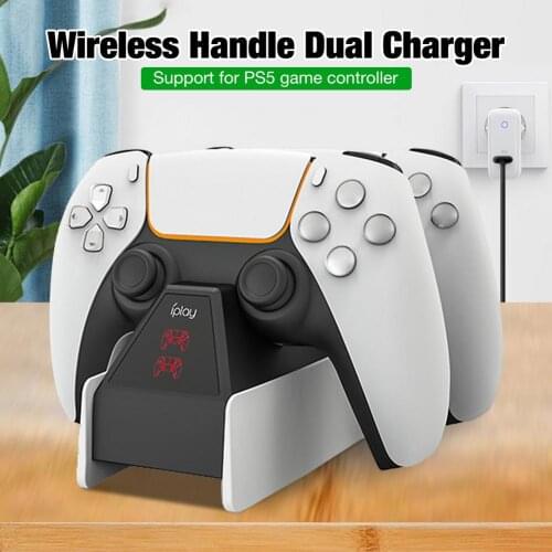 Gamepad Charging Base Game Controller Charger For PS5 Wireless Controller Dual Charger With LED Light Drop Shipping Wholesale