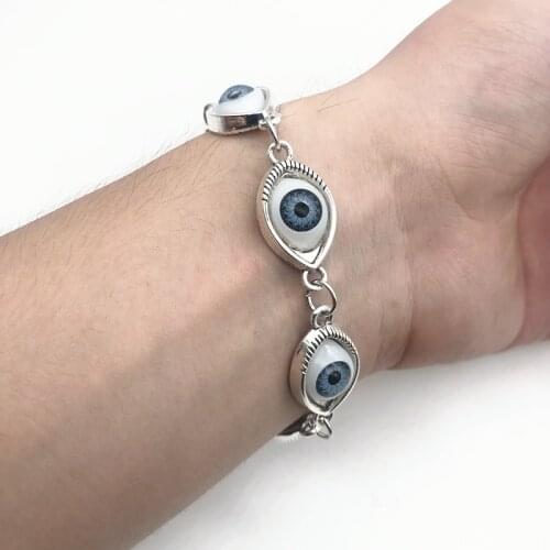 Goth Egirl Turkish Demon Evil Eye Bracelet Witch Lucky Gift Grunge Indie Bracelet Aesthetic Jewelry
