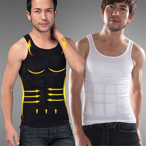 Hot Selling Mens sexy Slimming Body Shaper Belly Fatty thermal Underwear men sport Vest Shirt Corset Compression
