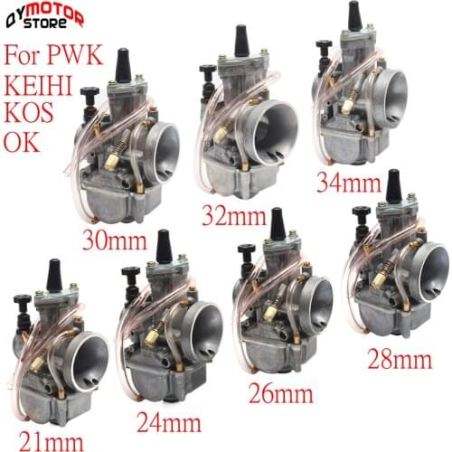 Brand new Universal Carburetor for 2Stroke 4 Stroke Motorcycle Keihin Koso OKO Carburador 21 24 26 28 30 32 34 mm With Power Jet
