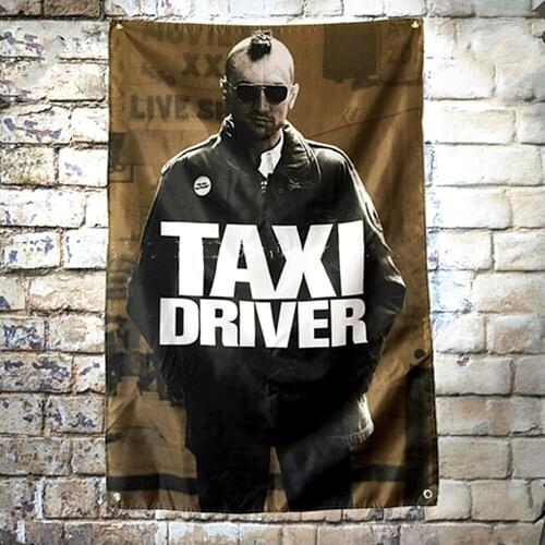 TAXI DRIVER Classic Movie Poster Flag Banner Tapestry For Living Room Bedroom Decor Bedspread Wall Hanging Tapestry Fabrics