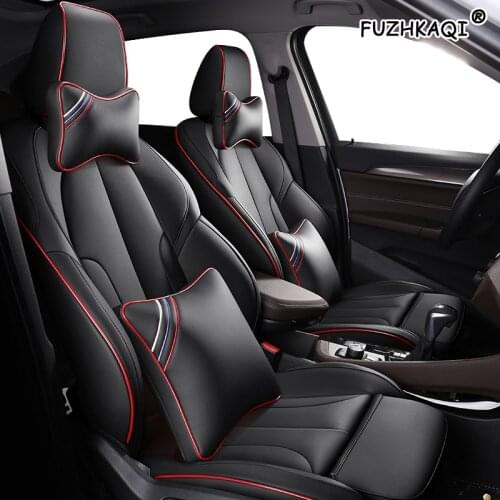 FUZHKAQI Custom Leather car seat covers For Mercedes-Benz Viano GLK GLA GL CLA CLS CLK SLK GLE GLS GLC Vito seat cover