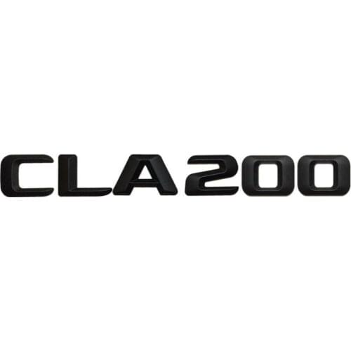 Matt Black " CLA 200 " Car Trunk Rear Letters Word Badge Emblem Letter Decal Sticker for Mercedes Benz CLA Class CLA200