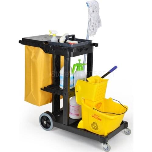 Multi-function trolley cleaning and vehicle tool car linen hotel service clear chartered Bucket