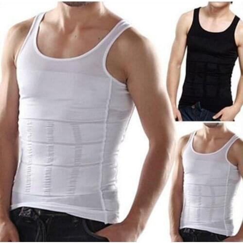 2020 Men Slimming Body Shaper Tummy Shaper Vest Slimming Underwear Corset Waist Waist Cincher Men Bodysuit