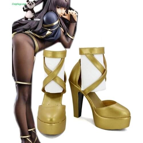 Fire Emblem Awakening Tharja Gold Cosplay Shoes Boots High Heel CosplayLove