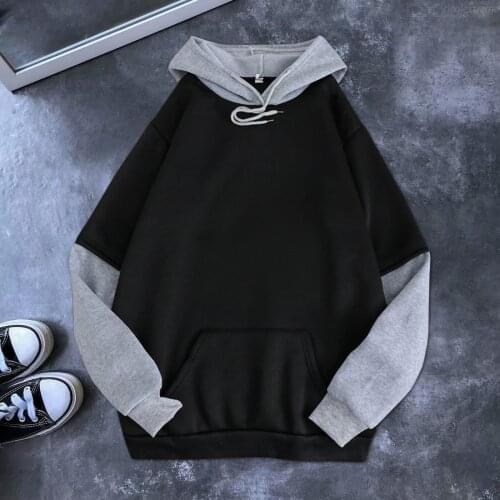 Solid Color Sweatshirt Oversized Clothes Harajuku Long Sleeve Hooded Hoodie For Girls Autumn Hoodie With Pocket Sweatshirts