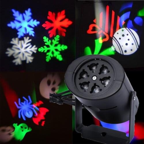 Original Laser Projector DJ LED Stage Light Heart Snow Spider Bowknot Bat Landscape Party Lights Garden Lamp Outdoor Lighting