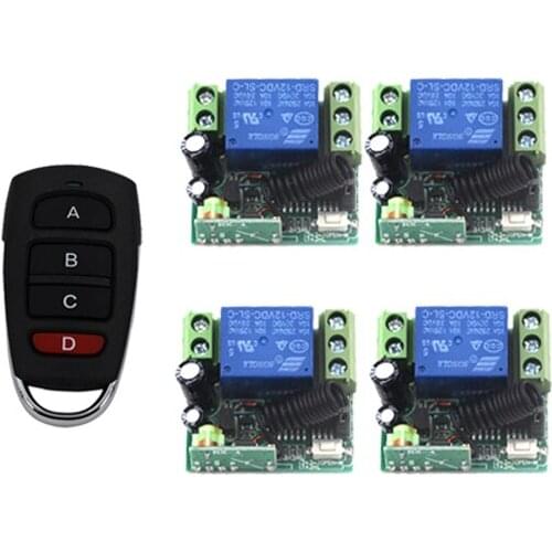 Remote Control Switches DC 12V 1CH Relay Receiver Mini Small Wireless Power Light Lamp Remote Switch 315/433mhz SKU: 5428