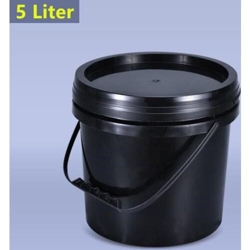 Food Grade 5 liter plastic bucket with handle and Lid Durable paint pail Food Liquid Lotion container 1PCS