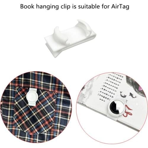 Suitable for AirTag tracking locator bookmark clothes bag hanging buckle anti-theft and anti-lost buckle protection clip buckle