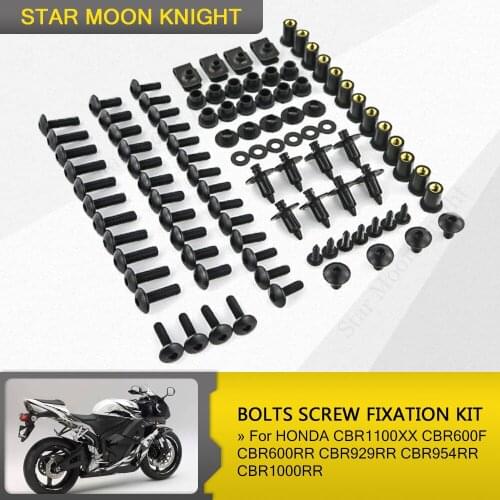Complete Fairing Bolt nut screw Kit For HONDA CBR1100XX CBR600F CBR600RR CBR929RR CBR954RR CBR1000RR Motorbike Accessories
