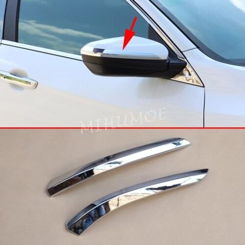 Rearview Strips For Honda Civic 10th 2016 2017 2018 2019 2020 Chrome Side Mirror Accessories
