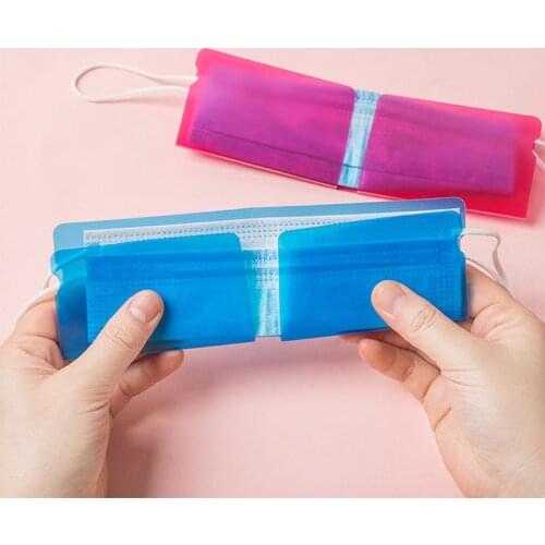 Portable Foldable Face Masks Storage Clip Holder Dustproof Masks Case Disposable Storage Organizer