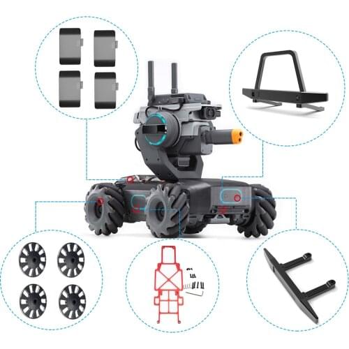 5in1 Aluminium Alloy Front Rear Bumper Crashproof Bar Protective Wheel Special Fender Chassis Strengthen for DJI RoboMaster S1