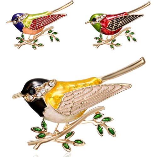 ZHENKEROU Bird Brooches For Clothes