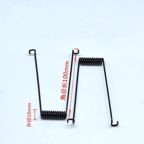 1 pair 2mm wire diameter torsion spring 10mm outside diameter springs 306 stainless steel 100mm Total length of the corner