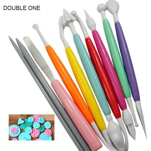 10pcs/set Jewelry Clay Engraving Tools Flower Modeling Gift Knife Pen Spatula Mix Color