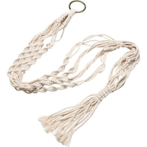 2/4Pcs Macrame Plant Hanger Flower Pot Plant Holder 4 Legs String Hanging Rope ALI88