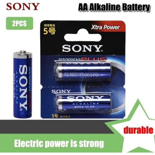 2PCS 100% Original Sony 1.5V AA Alkaline Battery LR6 LR03 For Electric toothbrush Toy Flashlight Mouse clock Dry Primary Battery