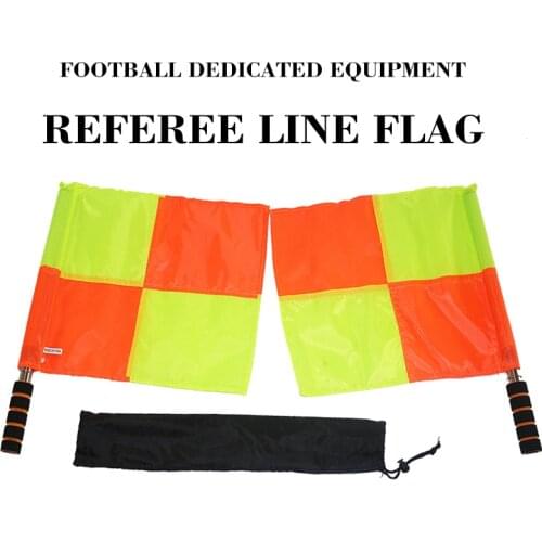 Sporting Match Flag Signal Corner Athletics Soccer Orange Side Line Performance Referee Assistant Signal Hand Patrol Flags 2 Pcs