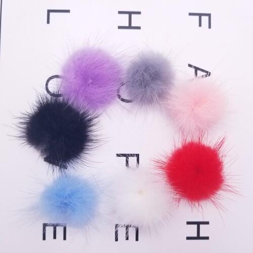 3cm 10Pcs/Lot Natural Furry Ball For DIY Handmade Children Hair Clip Accessories