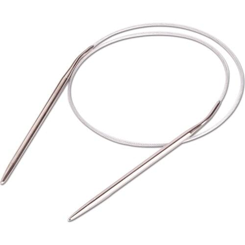 43/60/120cm Sweater Knitting Needle Stainless Steel Ring Needle Weaving Circular Knitting Needlework Kits DIY Knitted Tool