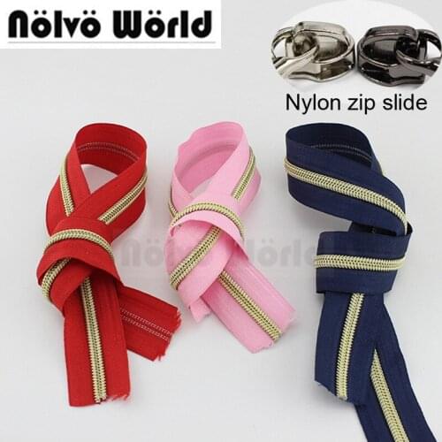 9 Colors,50yards/lot 5# nylon coil zipper,No.5 plastic zippers zip for leather working bags,purse,clothing pants sewing