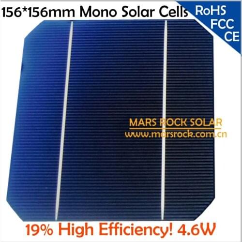 50pcs/Lot 4.66W Monocrystalline Solar Cell 6x6, high Efficiency,A Grade,Used for Making Solar Panel,CE,TUV,RoHS