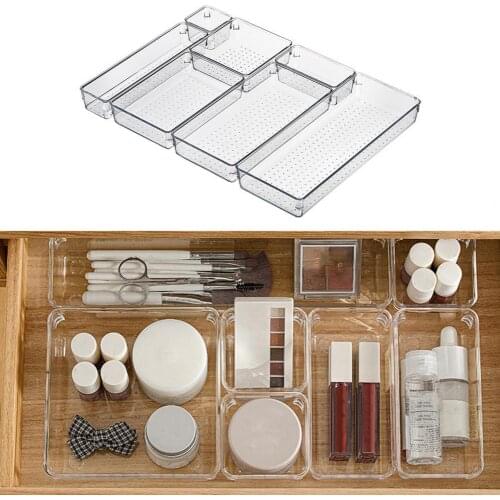 60% Hot Sales!!! Storage Box Durable More Compartments Transparent Drawer Organizer Box for Bedroom
