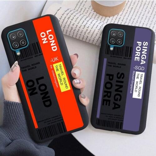 Vintage Art Label Black Soft Phone Case for Samsung A10 A20 A30 A40 A50 A70 A21 A31 A51 A71 A41 A32 A42 A52 A72 A6 TPU Cover