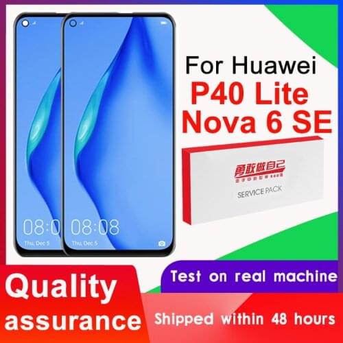 100% Tested 6.4'' Display Replacement For Huawei P40 Lite LCD Display Touch Screen Digitizer Assembly For Nova 6 SE LCD Panel
