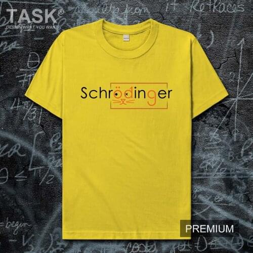 Celebrity Schrodingers Cat Quantum Mechanics Nobel prize Austria physicist scientists 100%cotton t-shirt casual Fashion Tee 01