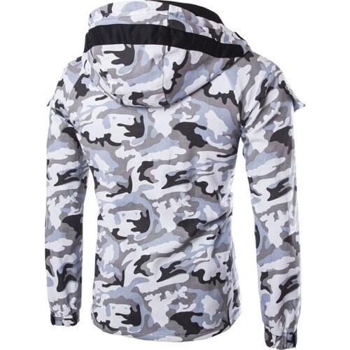 Explosive style cotton jacket autumn and winter new style camouflage style mens hooded cotton jacket coat korean jacket