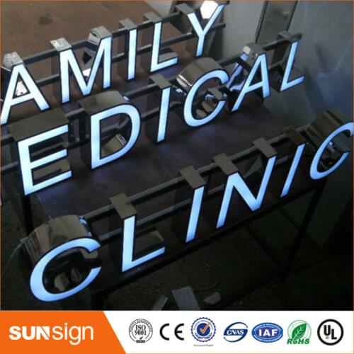 Custom Shop name frontlit led signs light up letters