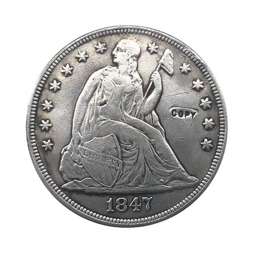 1847 Seated Liberty Dollar COINS COPY