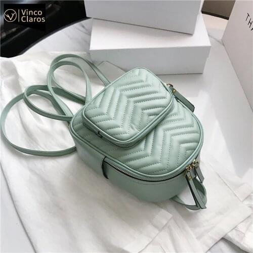 Small Soft PU Leather Backpack Fashion Travel Backpack Designer Female Bookbag for Teenager Girls Cute Backpacks for Women 2020