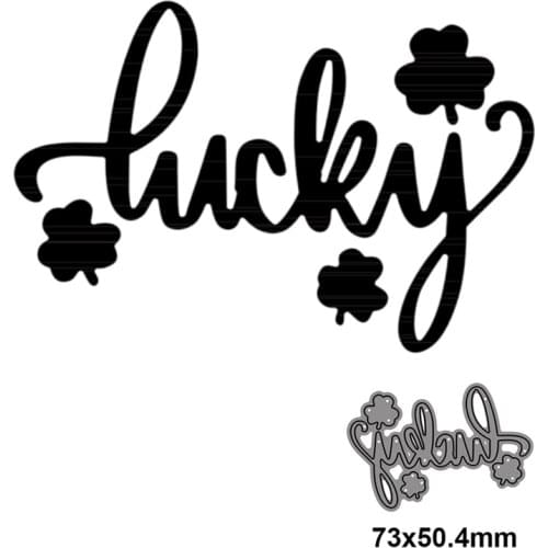 Metal cutting die cut mold lucky letter for Christmas card making scrapbooking paper photo album craft template mold 2021