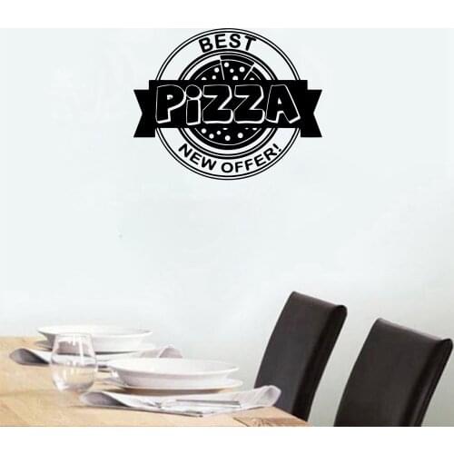 Cartoon Pizza Home Decor Vinyl Wall Stickers Living Room Bedroom Decal Creative Stickers
