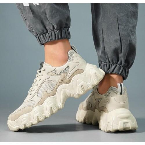 New High end breathable mesh sports casual shoes Running Shoes High-quality Lace-up Sneakers