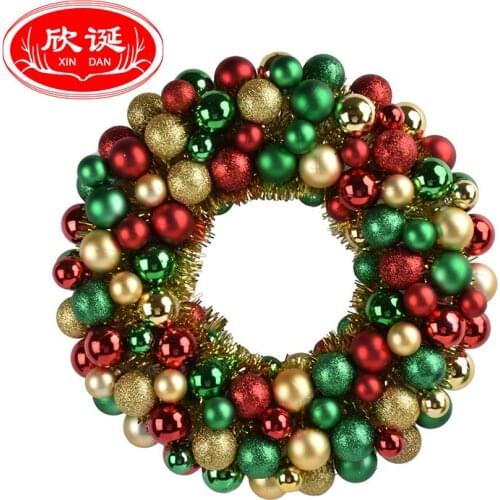 Christmas wreath ornaments Christmas balls wreath ornaments window scene layout door wall hanging tree tower ornaments