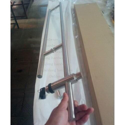 304 stainless steel glass door handle with lock,office glass partition door handle free shipping