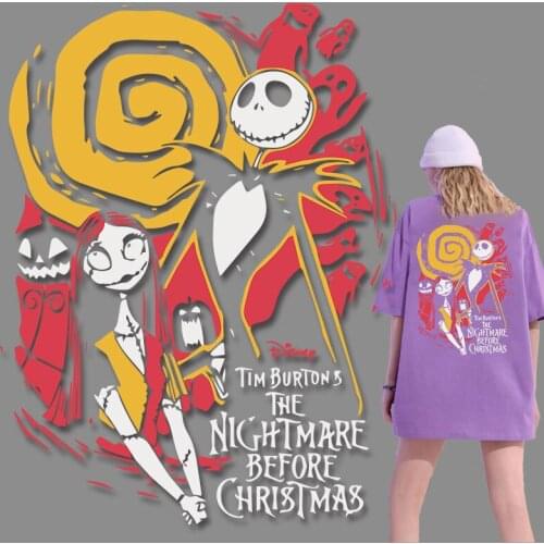 Halloween Thermal Stickers Heat Transfer printing Stickers on fabric Iron-on Transfers Patches for Kids Clothing Jacket